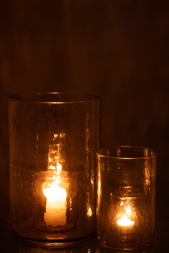 J-Line windlicht Dubbel - glas - groen - large