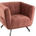J-Line zetel Lounge 1-zit - textiel|hout|metaal - antiek roze
