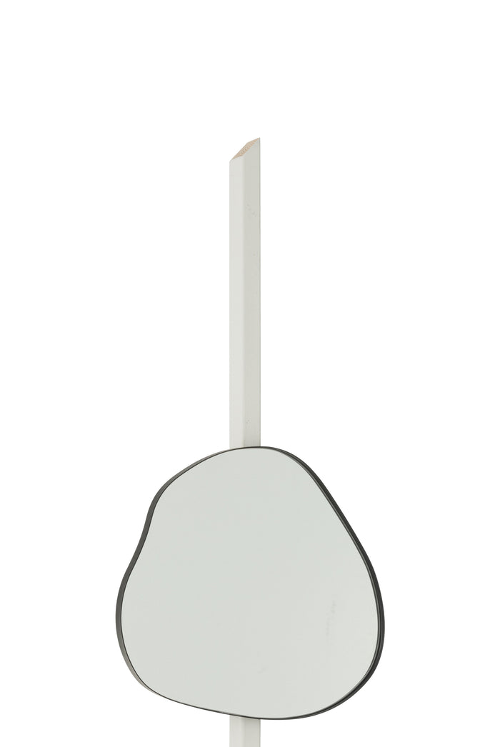 J-Line spiegel Extrema - ijzer|spiegel - zwart - medium - Ø 49 cm