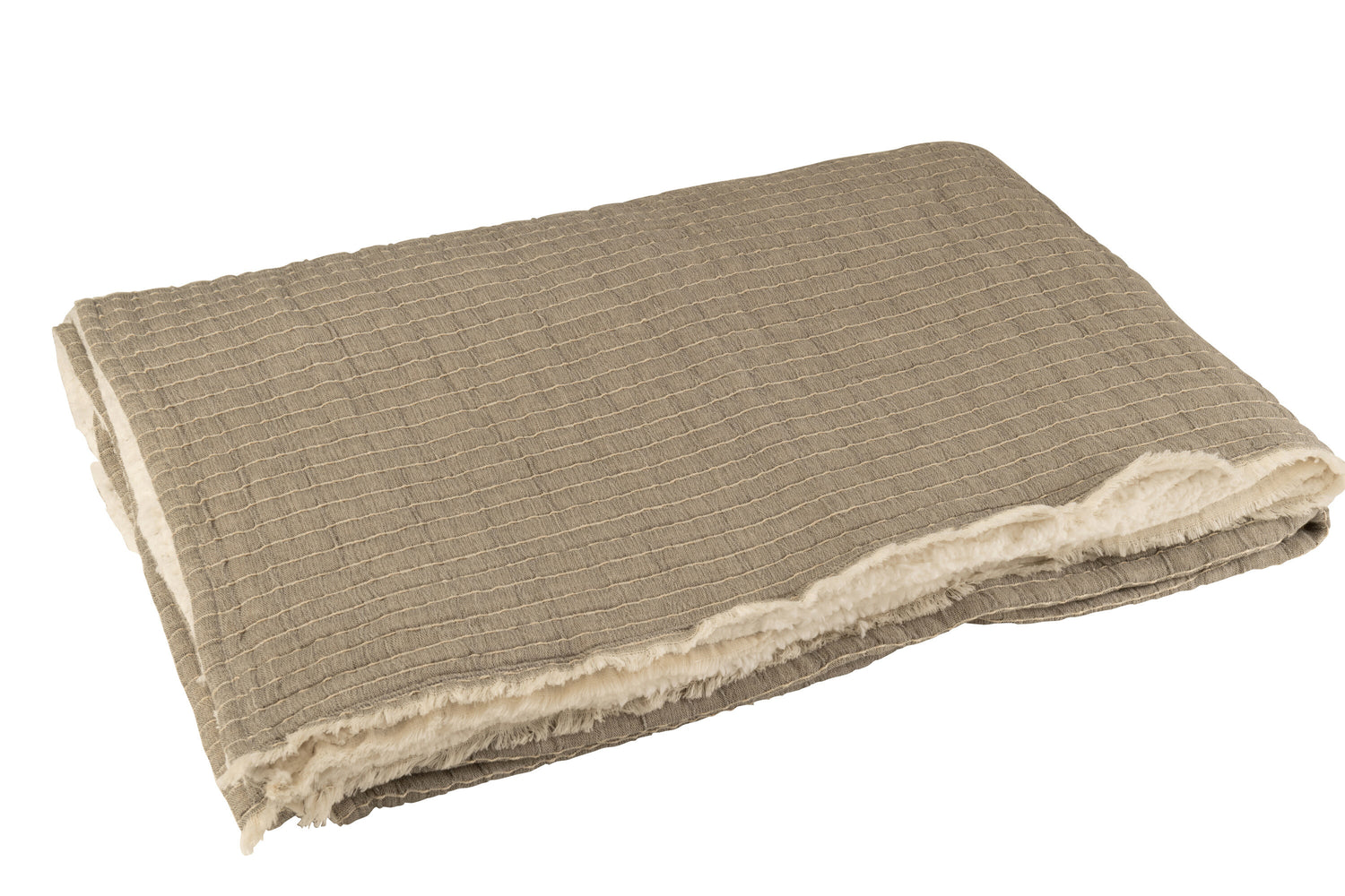 J-Line plaid Strepen Stiksel - katoen|polyester - grijs