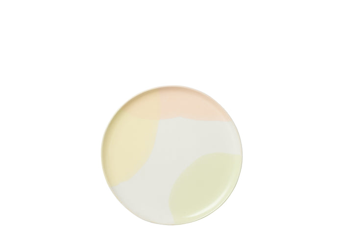 J-Line bord Punt - porselein - mix - small - 4 stuks