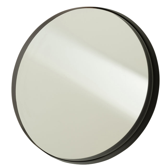 J-Line spiegel Rond Boord - metaal - zwart - large - Ø 50 cm