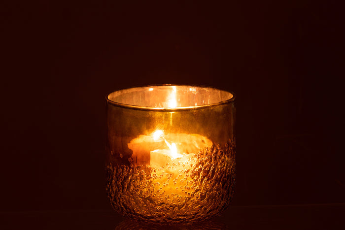 J-Line windlicht Spiegel - glas - groen - medium