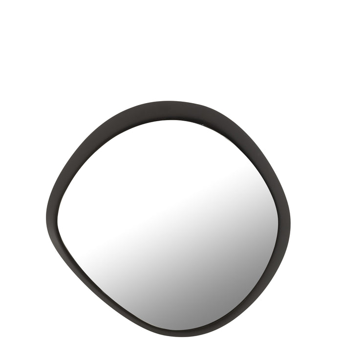 J-Line spiegel Rond - metaal|glas - zwart - small - 60.5 x 5