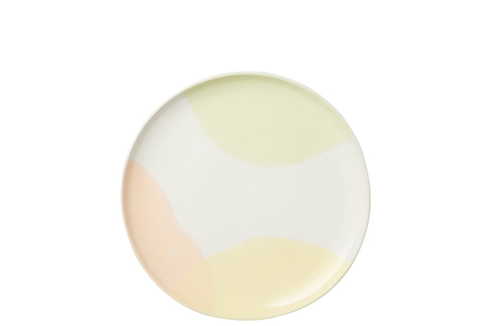 J-Line bord Punt - porselein - mix - medium - 4 stuks