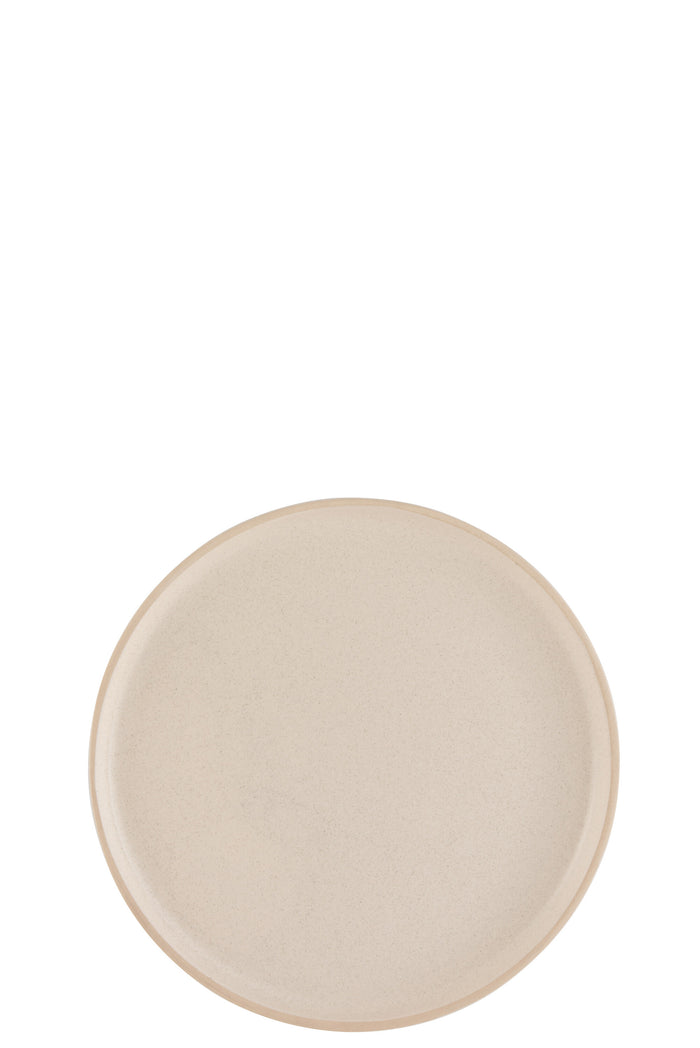 J-Line bord Marie - keramiek - creme - medium - 6 stuks