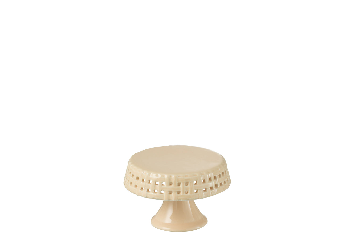 J-Line bord Cake  - taartplateau - keramiek - perzik - small