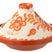 J-Line tajine Granada - keramiek - wit|oranje