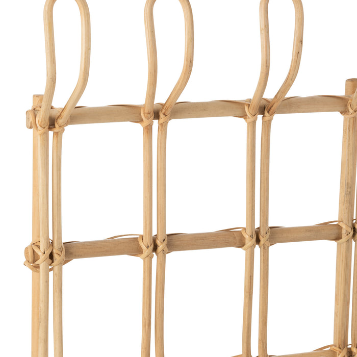 J-Line kapstok Ellen 6 Hakken - jute - naturel