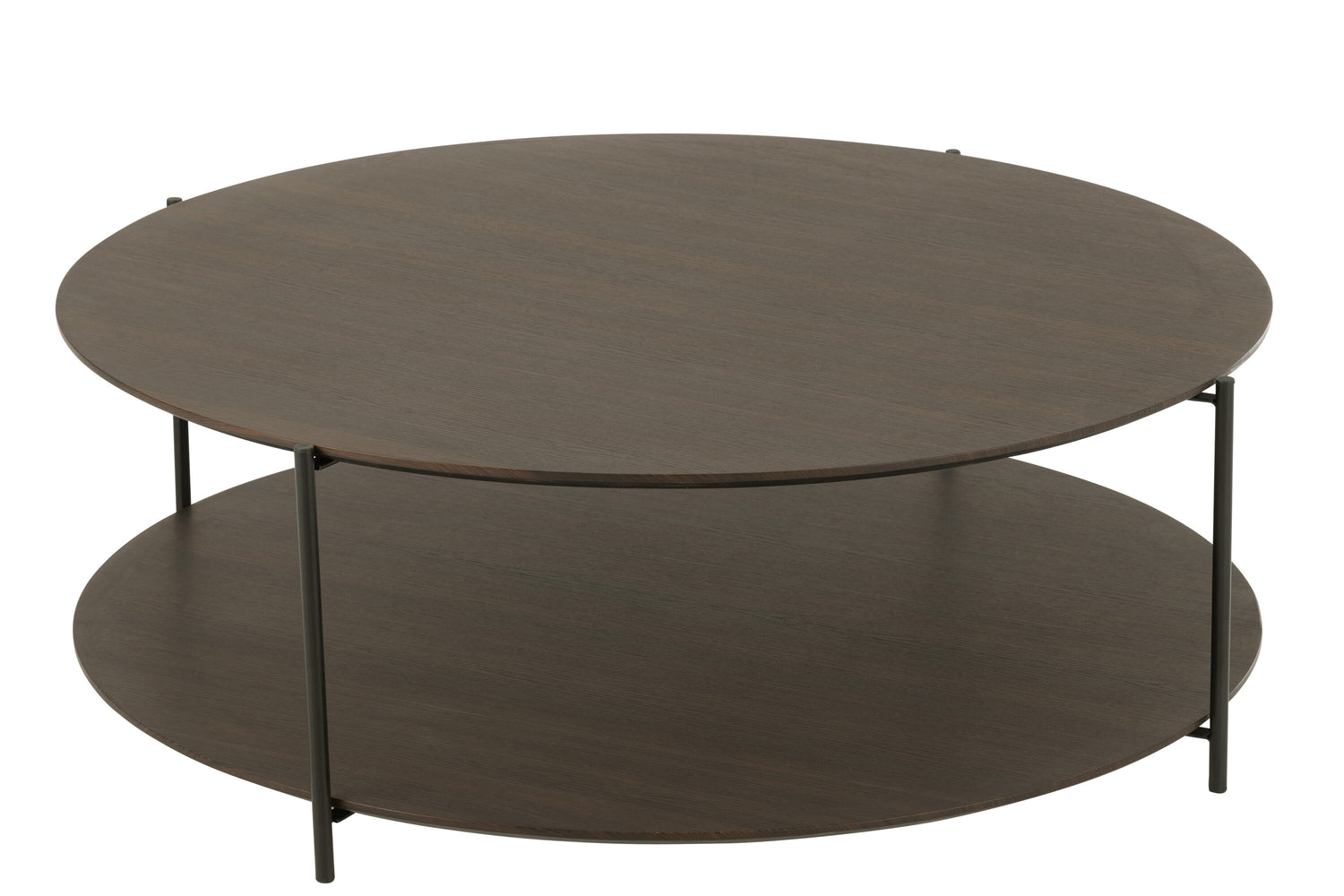 J-Line salontafel Rond - metaal - donkerbruin - large