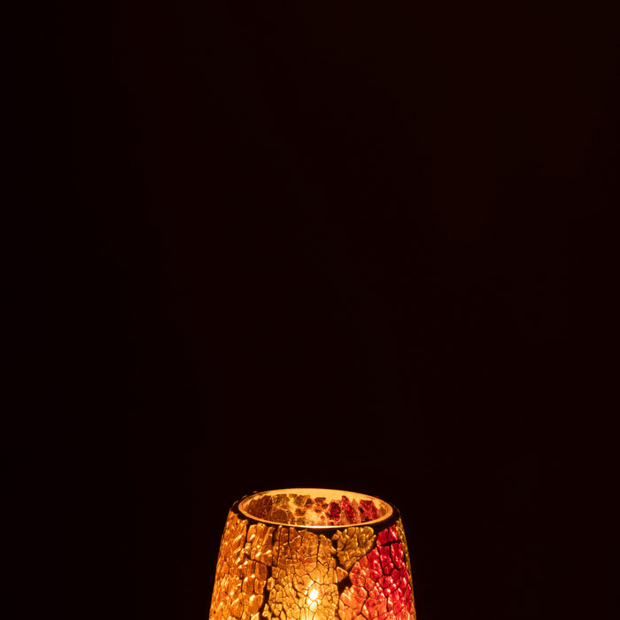 J-Line kaarshouder Sunset - glas - mix - medium