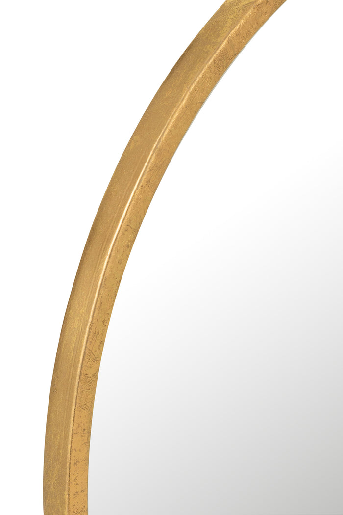 J-Line spiegel Mona Rond - ijzer|glas - goud - extra small - Ø 30 cm