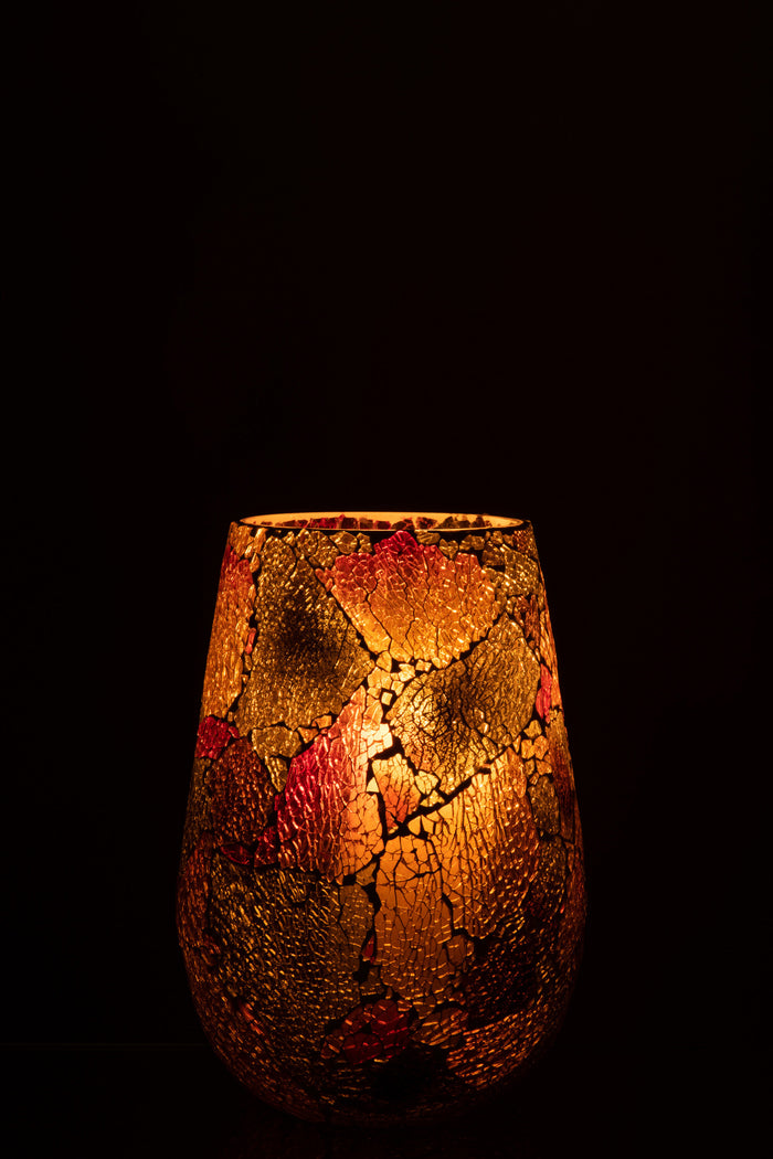 J-Line kaarshouder Sunset - glas - mix - large