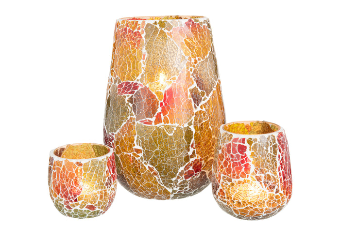 J-Line kaarshouder Sunset - glas - mix - large