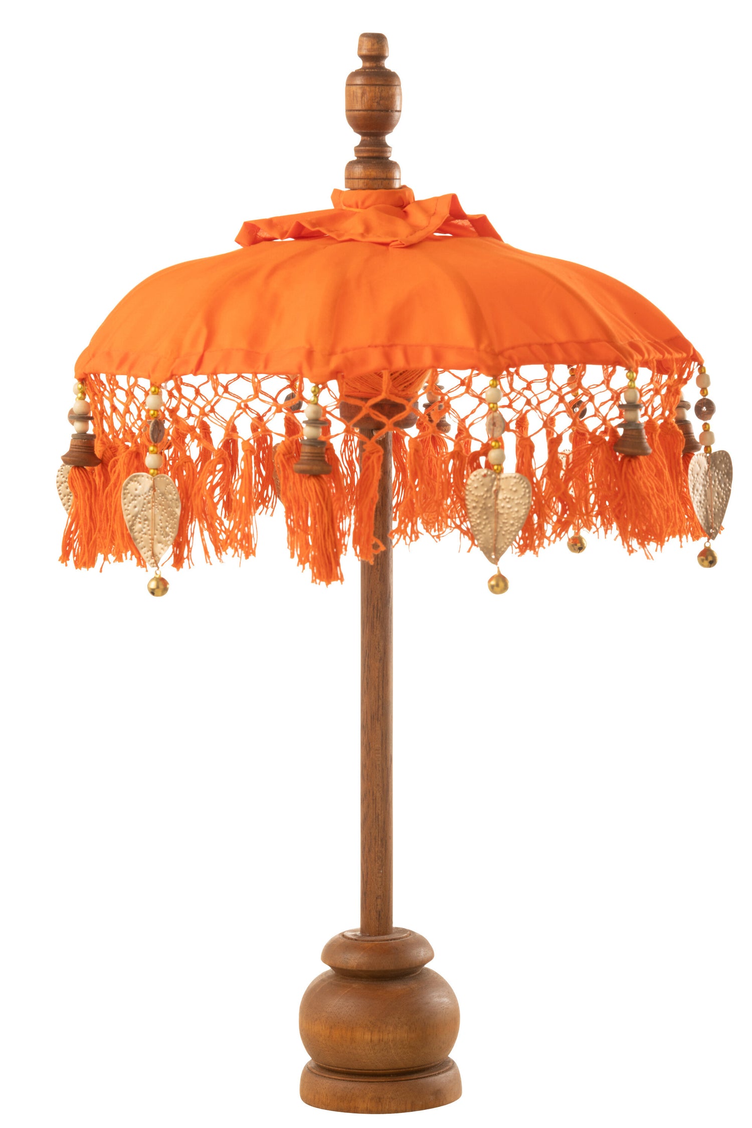J-Line parasol Dayu - katoen|hout - oranje - small