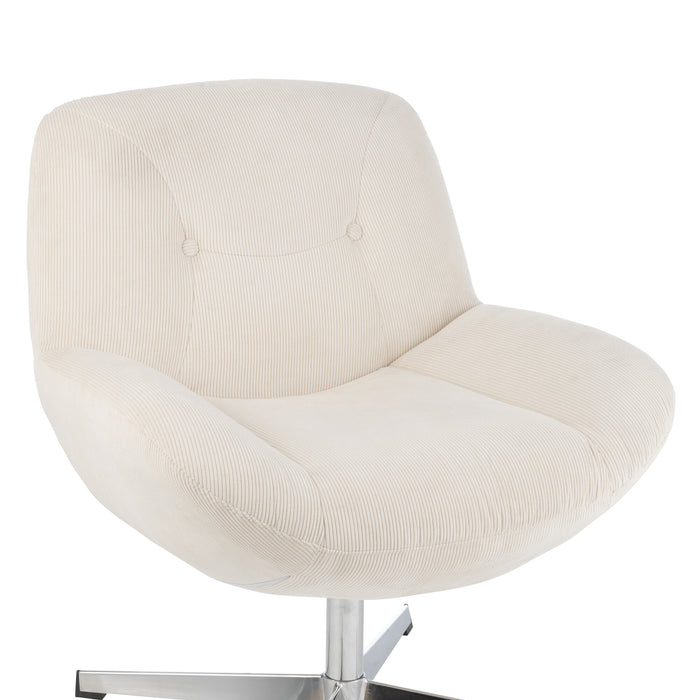 J-Line loungestoel Chill - metaal|multiplex - creme|zilver