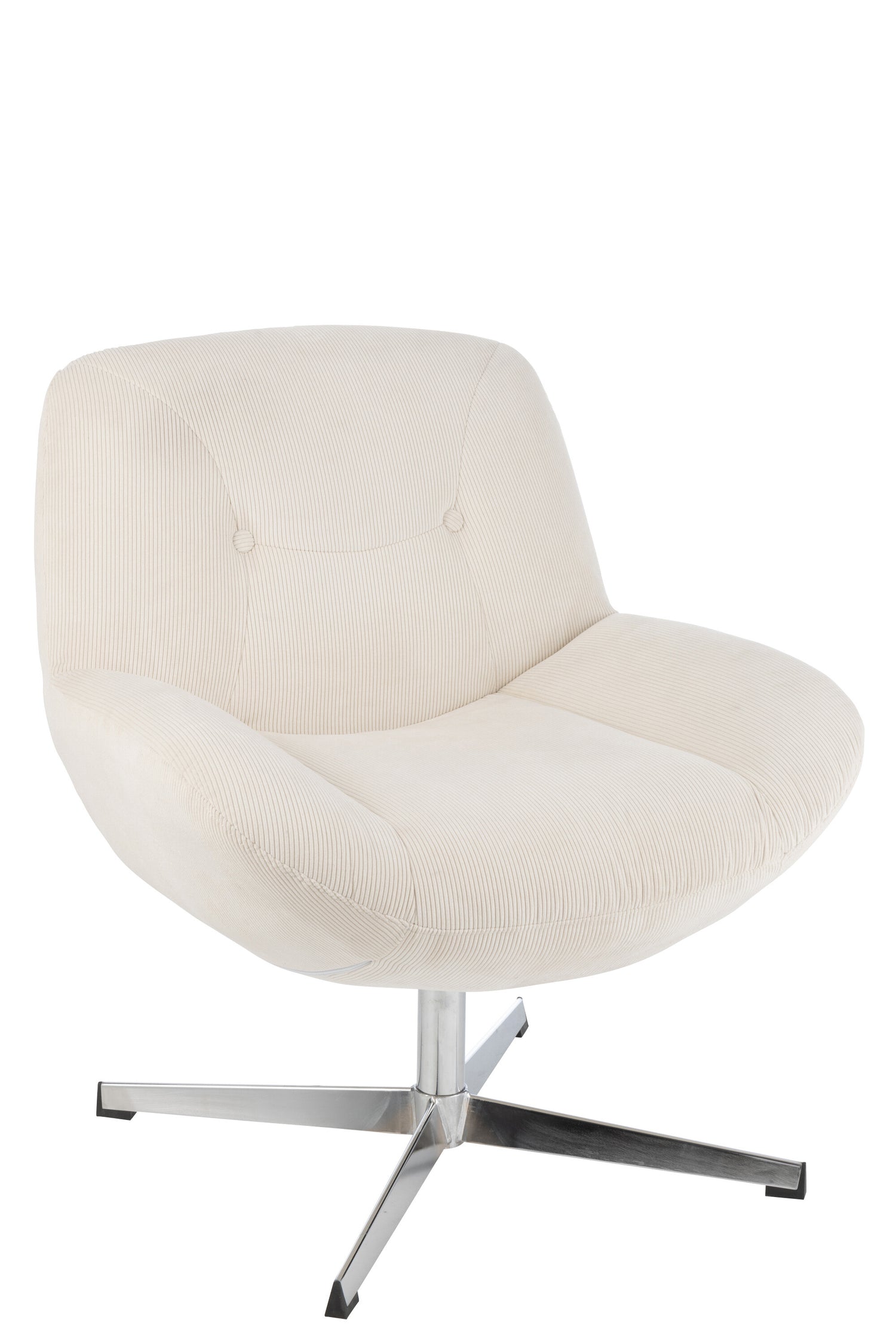 J-Line loungestoel Chill - metaal|multiplex - creme|zilver