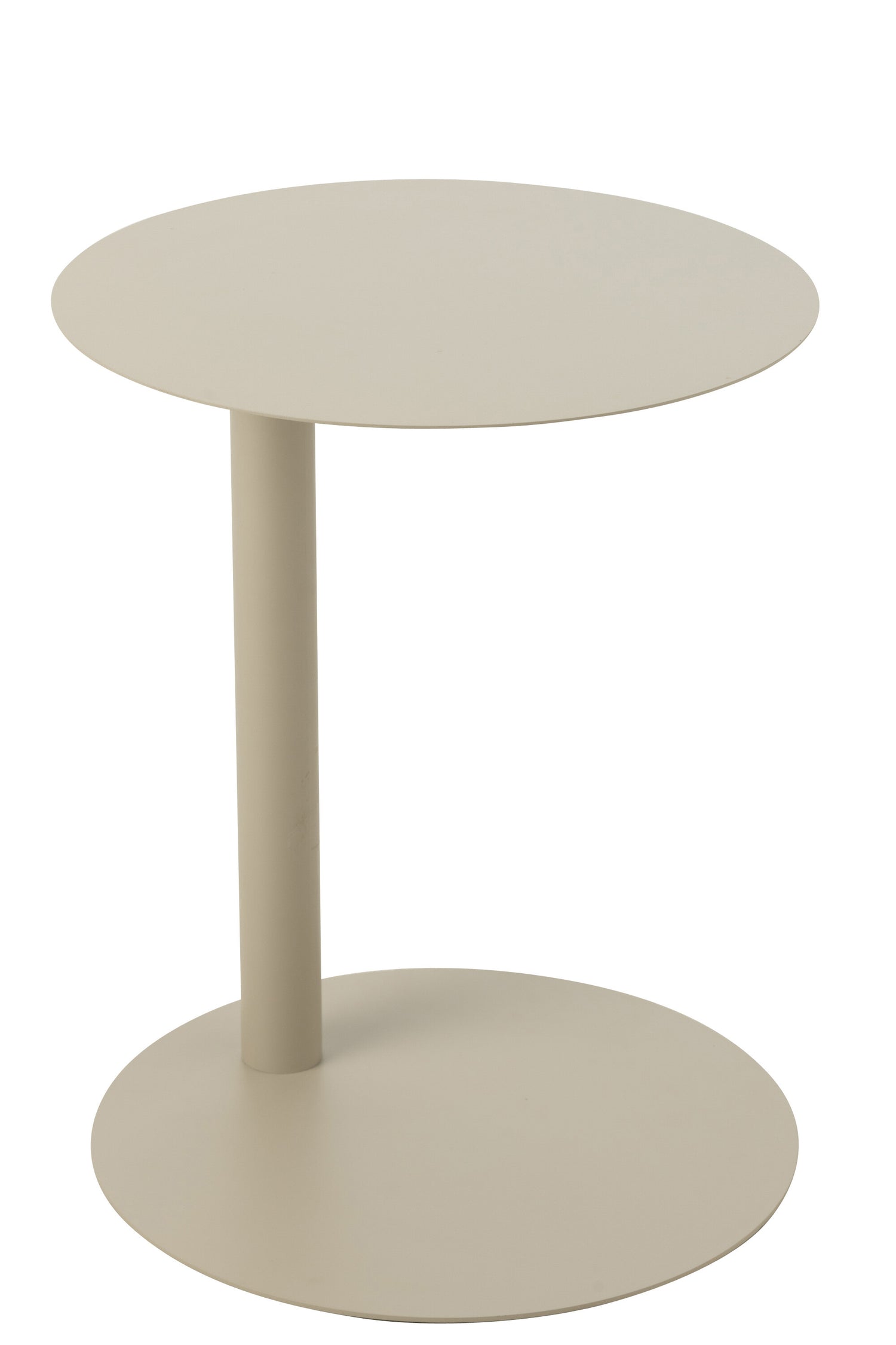 J-Line bijzettafel Rond - metaal - beige