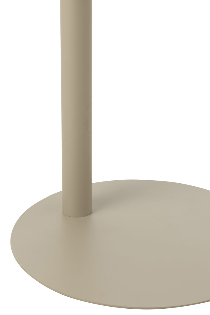 J-Line bijzettafel Rond - metaal - beige