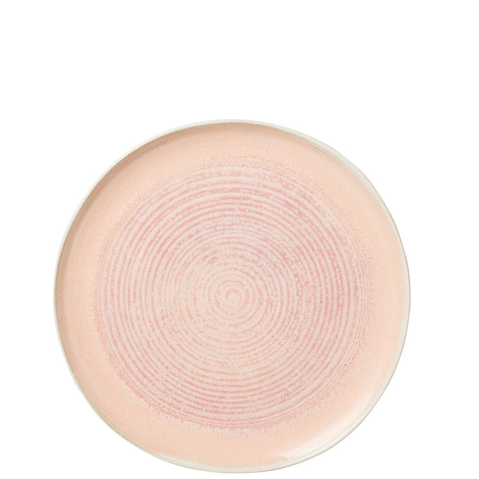 J-Line bord Lara - porselein - zalm - medium - 4 stuks