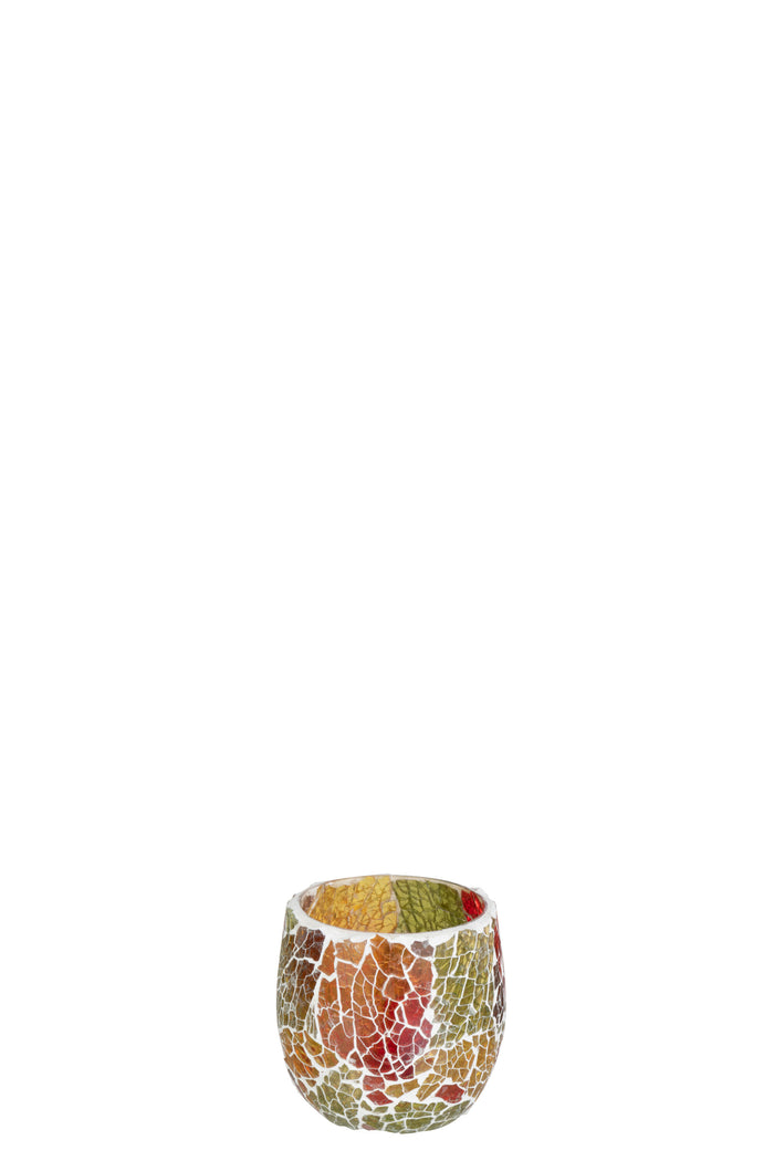 J-Line kaarshouder Sunset - glas - mix - small