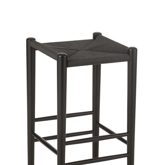 J-Line barkruk Orientaal - beukenhout|touw - zwart