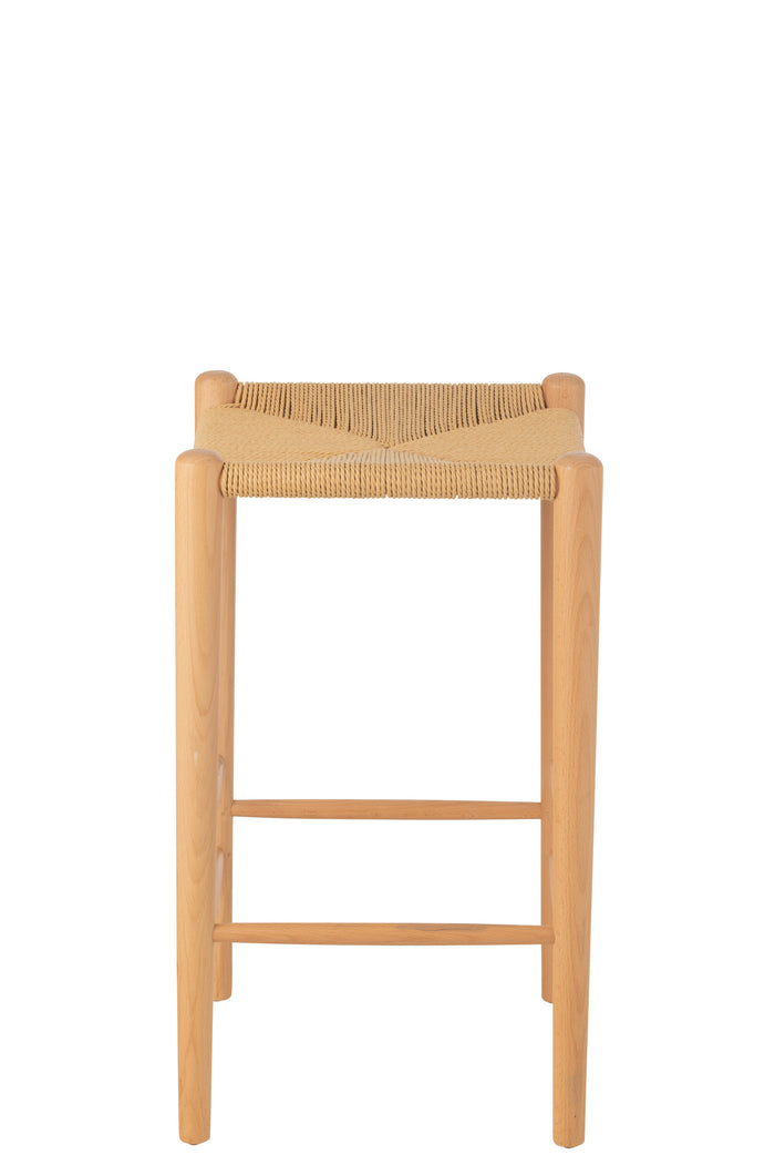 J-Line barkruk Orientaal - essenhout|touw - naturel