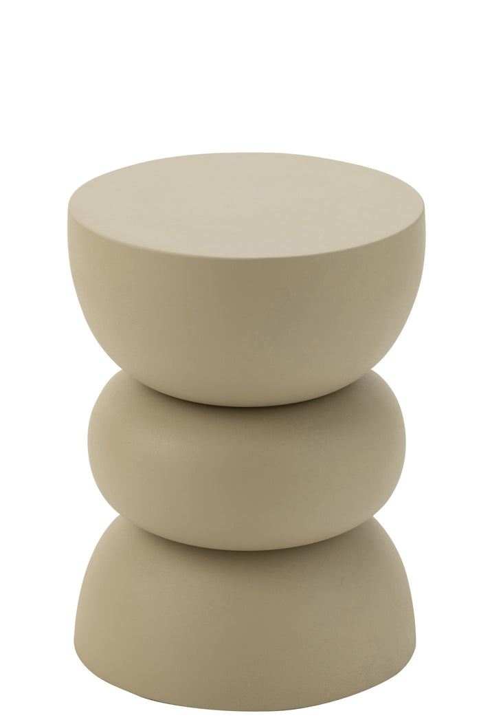 J-Line bijzettafel Lise - ijzer - ivoor