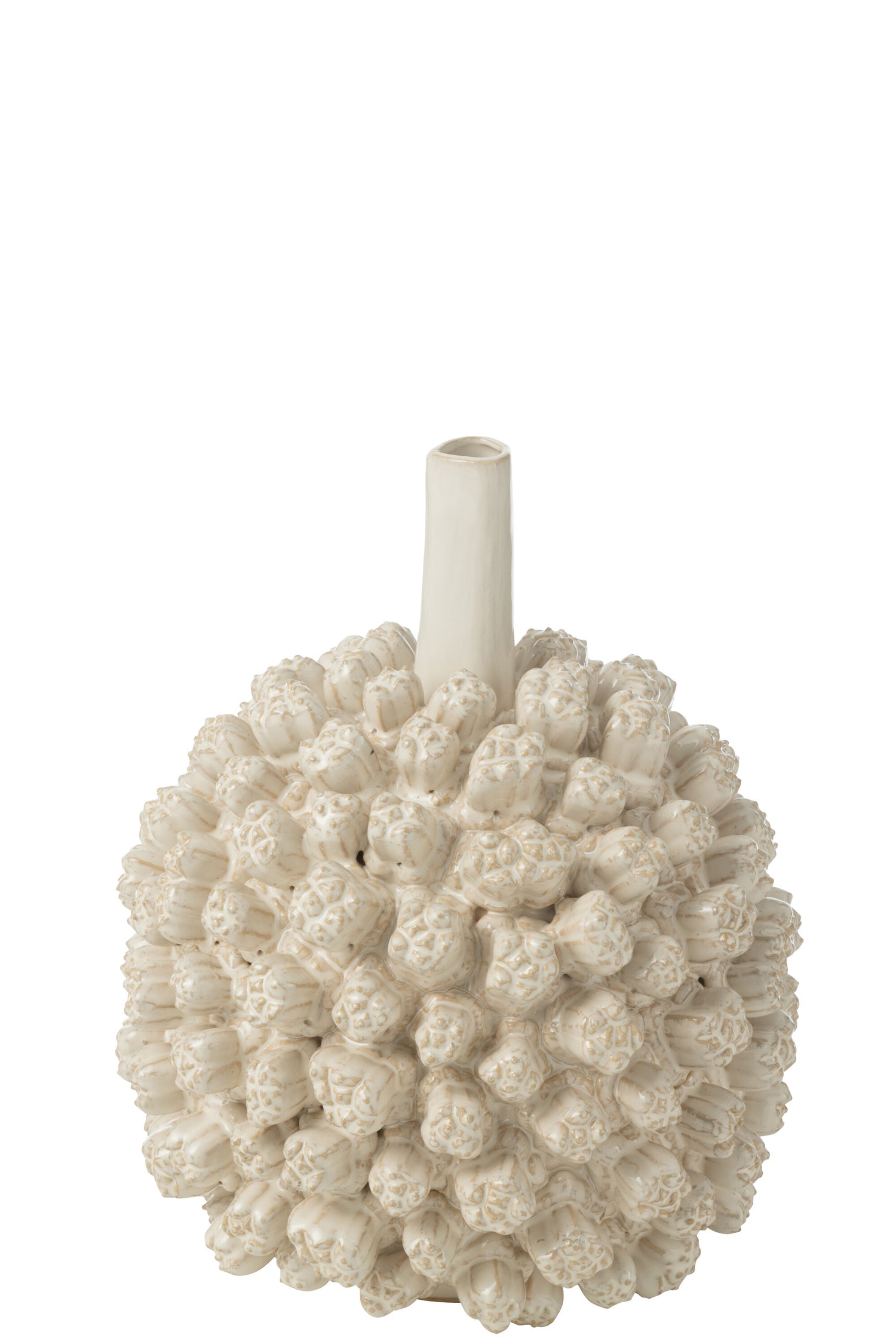 J-Line vaas Saki - keramiek - wit - large - Ø 24.5 cm