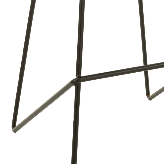 J-Line barstoel Teak - hout|ijzer - zwart