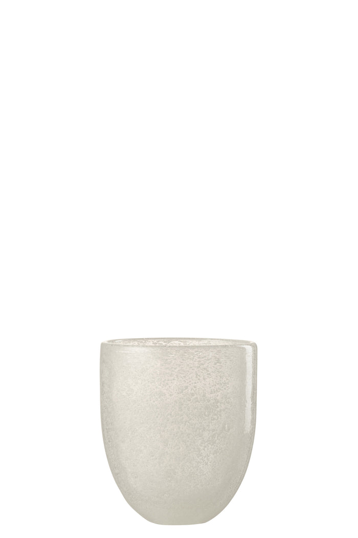 J-Line glas  Lisboa - glas - wit - 6 stuks