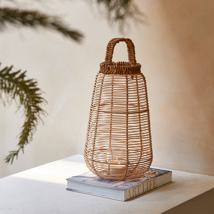 Riviera Maison Lantaarn windlicht Naturel - Cyrus Kaarslantaarn