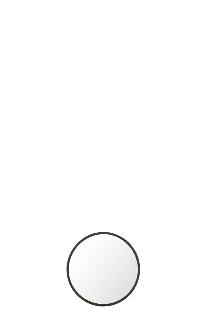J-Line spiegel Rond - metaal - zwart - small - Ø 40 cm