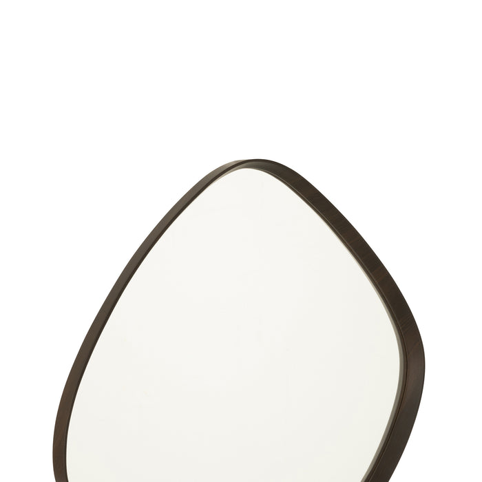 J-Line spiegel Abstract - hout|glas - donkerbruin - small - 70 x 61 cm
