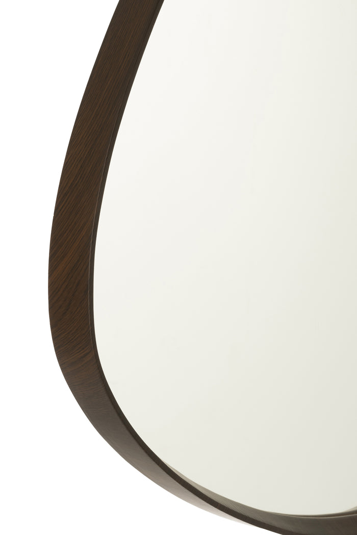 J-Line spiegel Abstract - hout|glas - donkerbruin - small - 70 x 61 cm