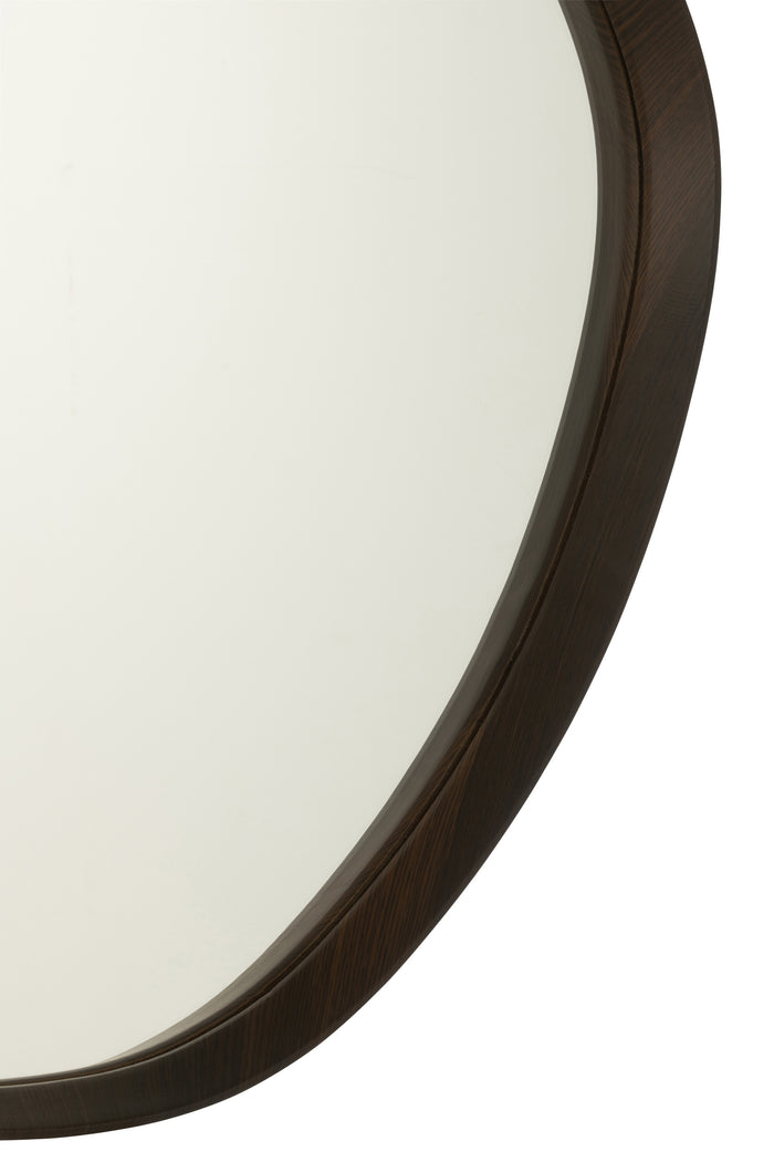 J-Line spiegel Abstract - hout|glas - donkerbruin - small - 70 x 61 cm