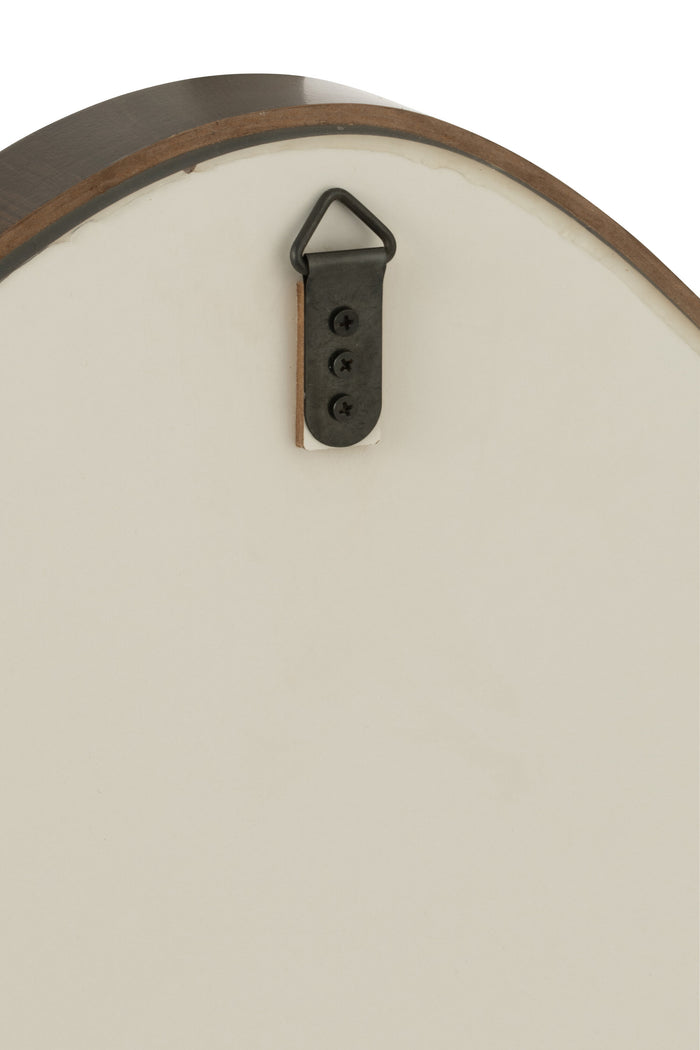 J-Line spiegel Abstract - hout|glas - donkerbruin - small - 70 x 61 cm