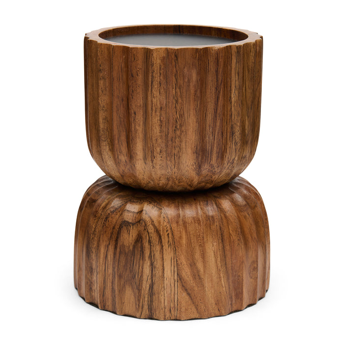 Riviera Maison Kandelaar Bruin - Josh Kaarsenhouder Maat L - Hout