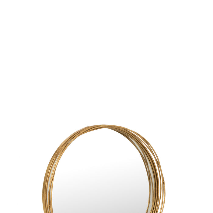 J-Line spiegel Aurora Rond - ijzer|gas - goud - small - Ø 61 cm