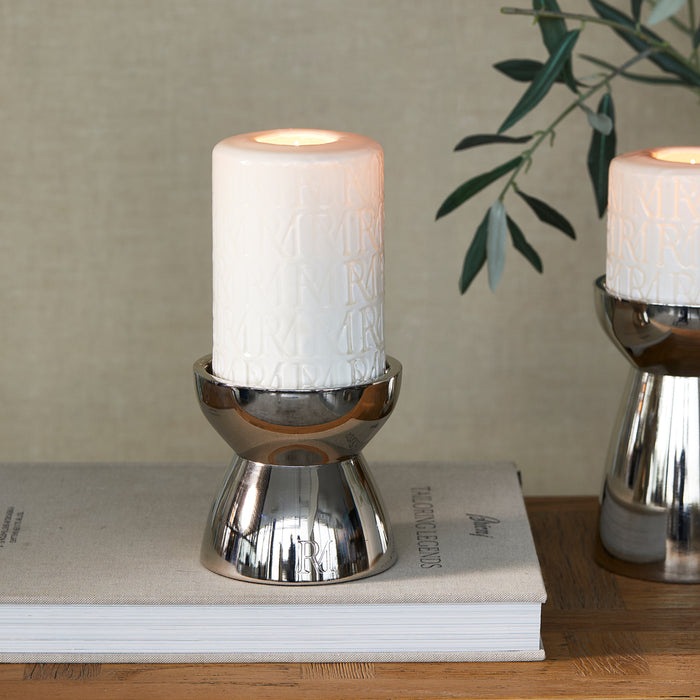 Riviera Maison Kandelaar Zilver - Sandro Kaarsenhouder - Aluminium