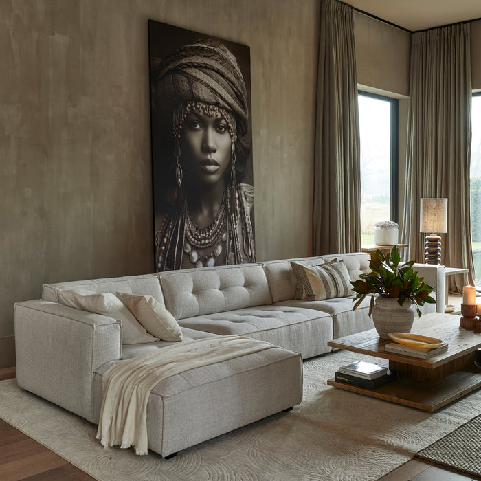 Riviera Maison Plaid Beige - Sofia Decoratie deken 180x130 - Katoen