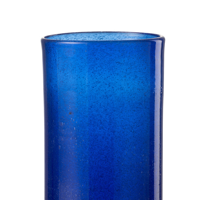 J-Line drinkglas Lisboa - glas - blauw - 6 stuks