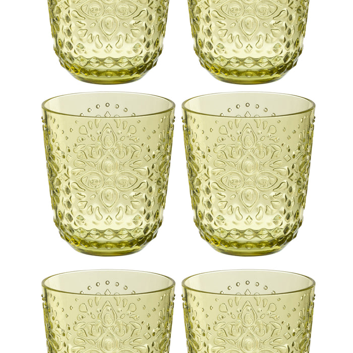 J-Line glas - kunststof - groen - doos van 6