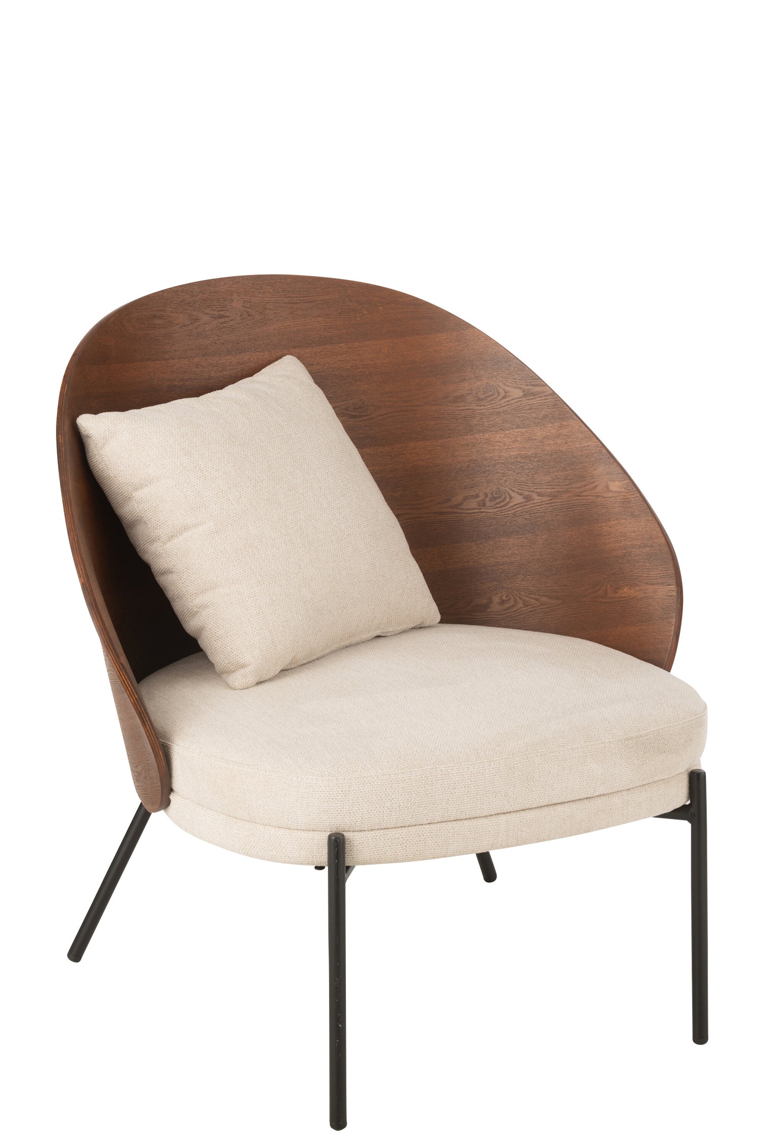 J-Line loungestoel - multiplex|metaal - bruin|beige