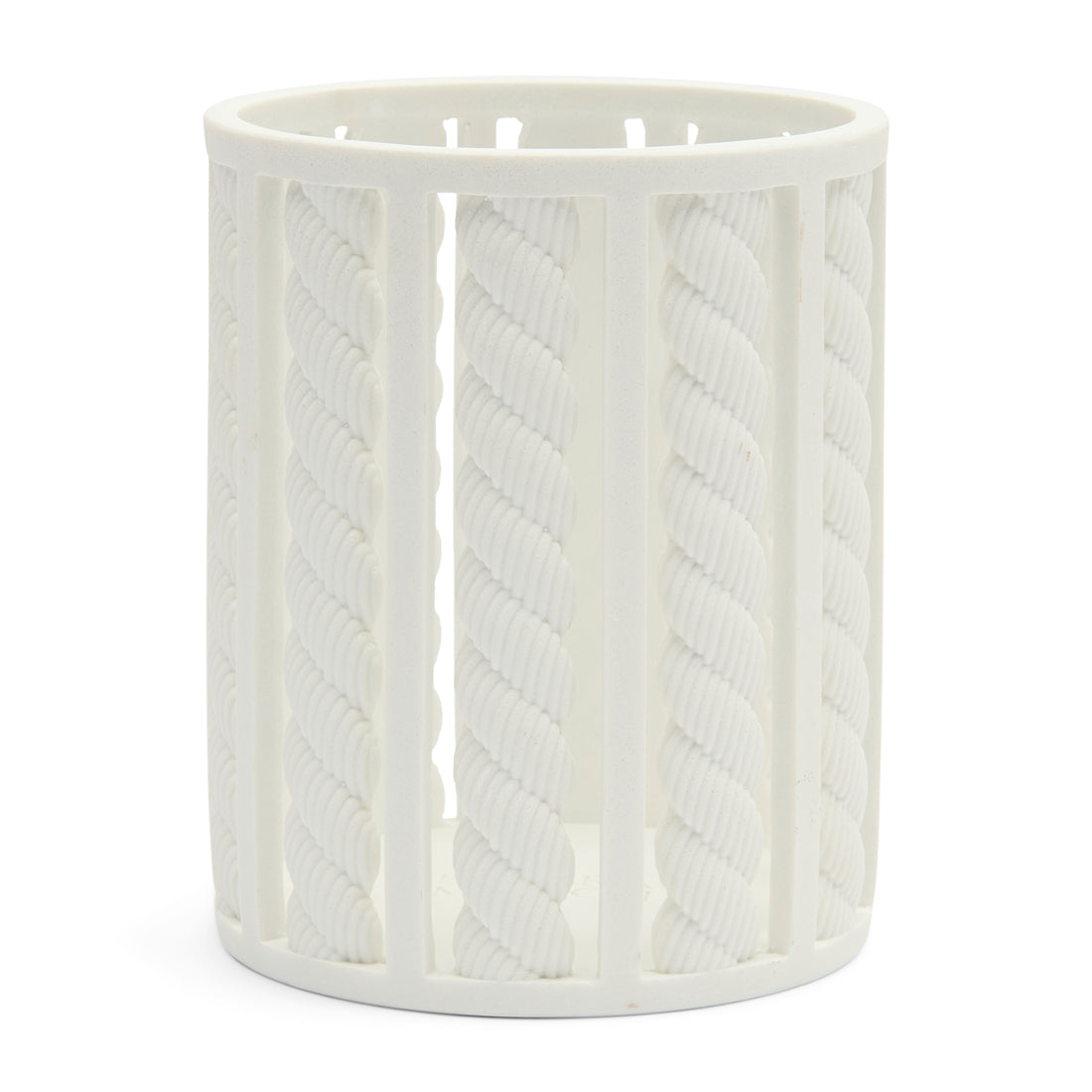 Riviera Maison Windlicht rond Wit - Rope Kaarsenhouder groot - Hars