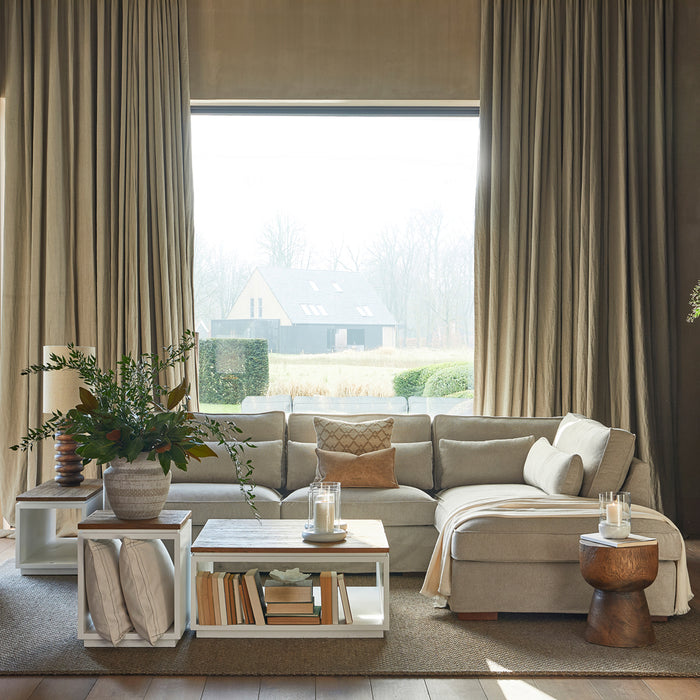 Riviera Maison Windlicht Wit - Céline Kaarsenhouder groot - Marmer