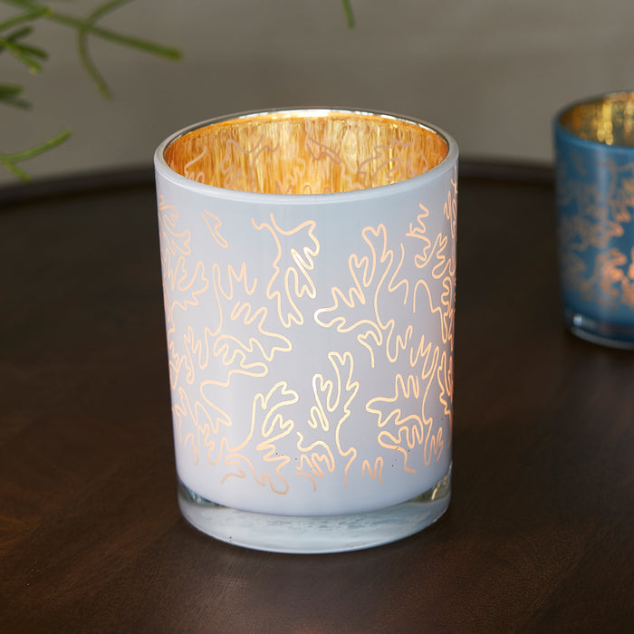 Riviera Maison Theelichthouder Wit - Coral Kaarsenhouder - Glas