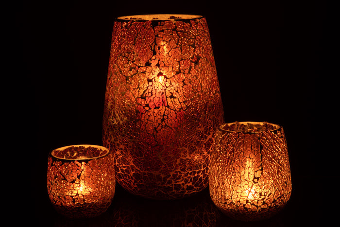 J-Line kaarshouder Ali - glas - bruin - large