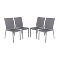 sweeek - Stapelbare tuinstoel van aluminium en textileen (Set van 4)