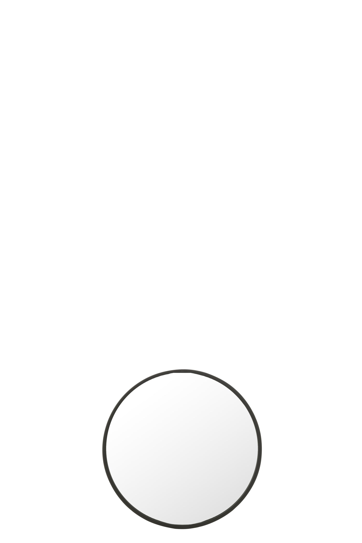 J-Line spiegel Rond - metaal - zwart - medium - Ø 50 cm